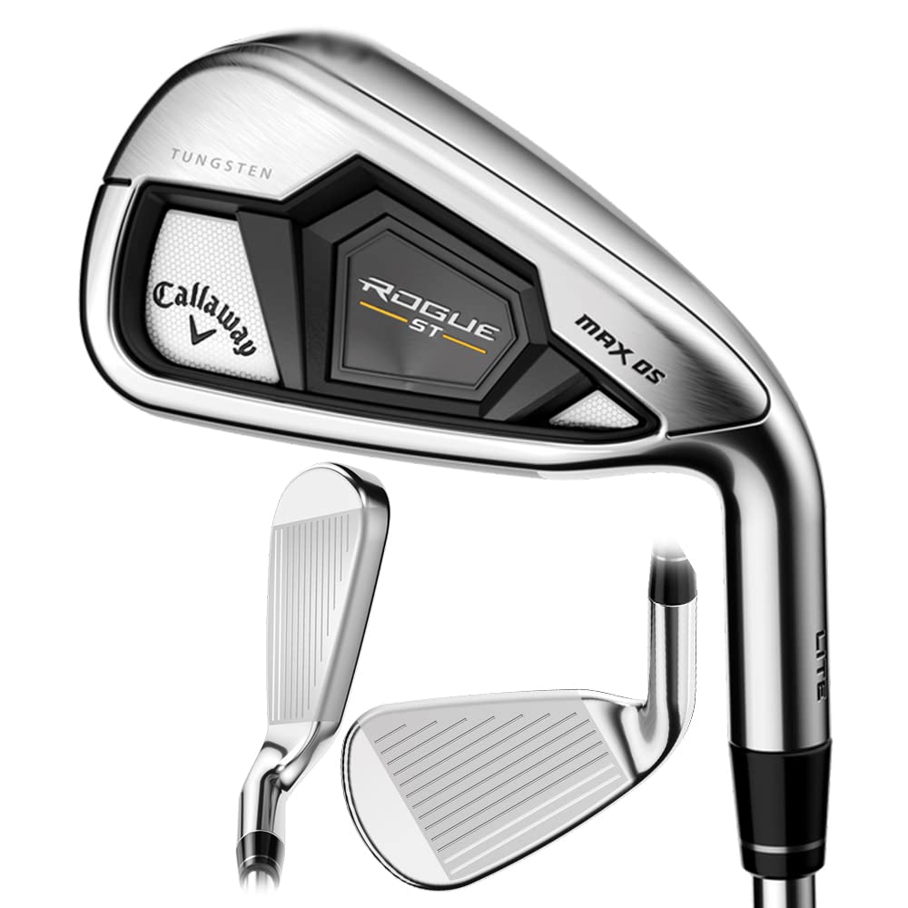 Callaway Golf Rogue ST Max OS Lite Iron Set (Right Hand, Graphite Shaft, Regular Flex, 5 Iron - PW, Set of 6 Clubs)