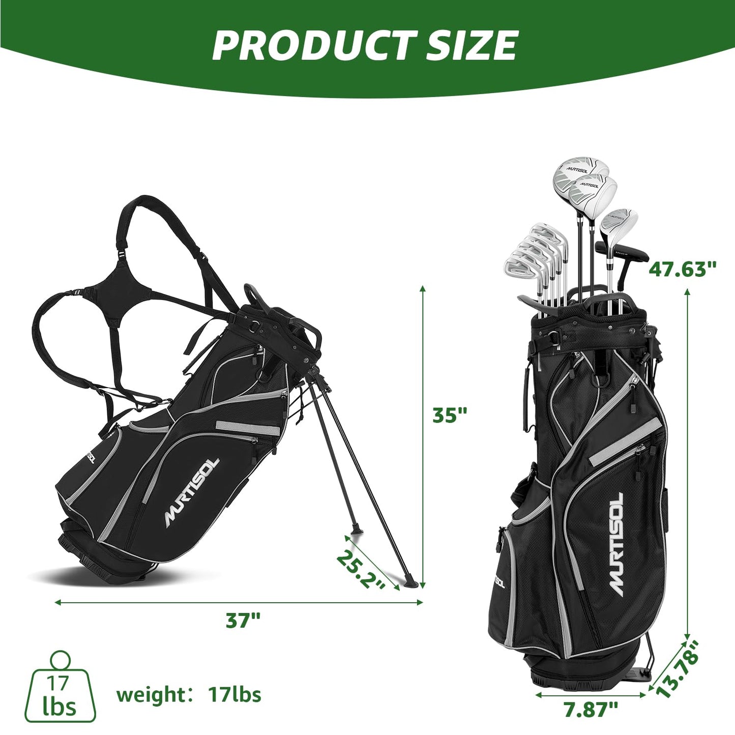 XDriveMax 10 Pieces Complete Ladies Golf Clubs Set Right Hand for Women Includes Cart Bag with Rain Hood, 1#Driver 3#Wood #5 Hybrid,with 3 Head Covers, 6# 7# 8# 9# PW# Irons and Putter