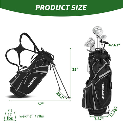 XDriveMax 10 Pieces Complete Ladies Golf Clubs Set Right Hand for Women Includes Cart Bag with Rain Hood, 1#Driver 3#Wood #5 Hybrid,with 3 Head Covers, 6# 7# 8# 9# PW# Irons and Putter