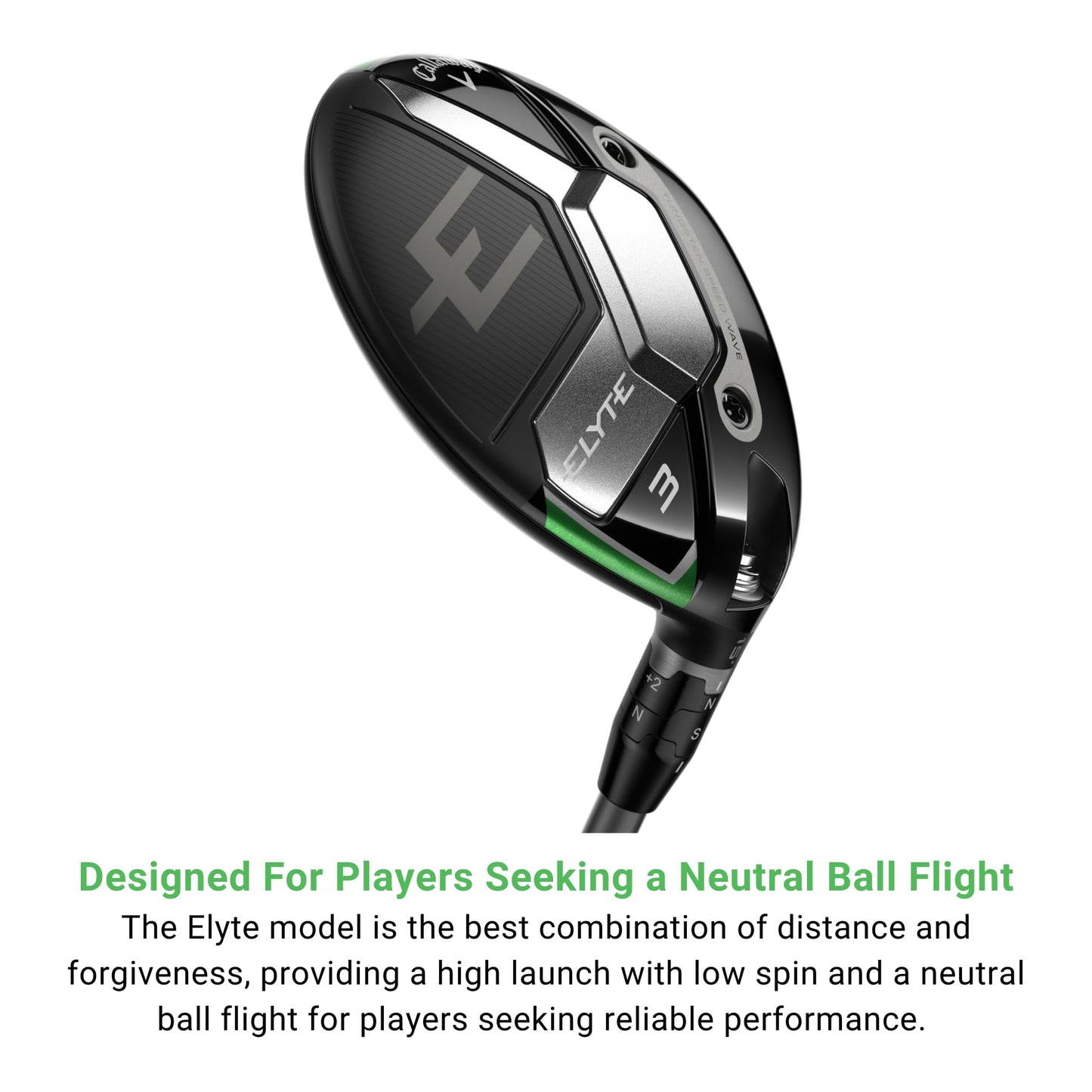 Callaway Golf Elyte Fairway Wood (3 Wood, Regualr, Denali Charcoal 60 Gram, Right)