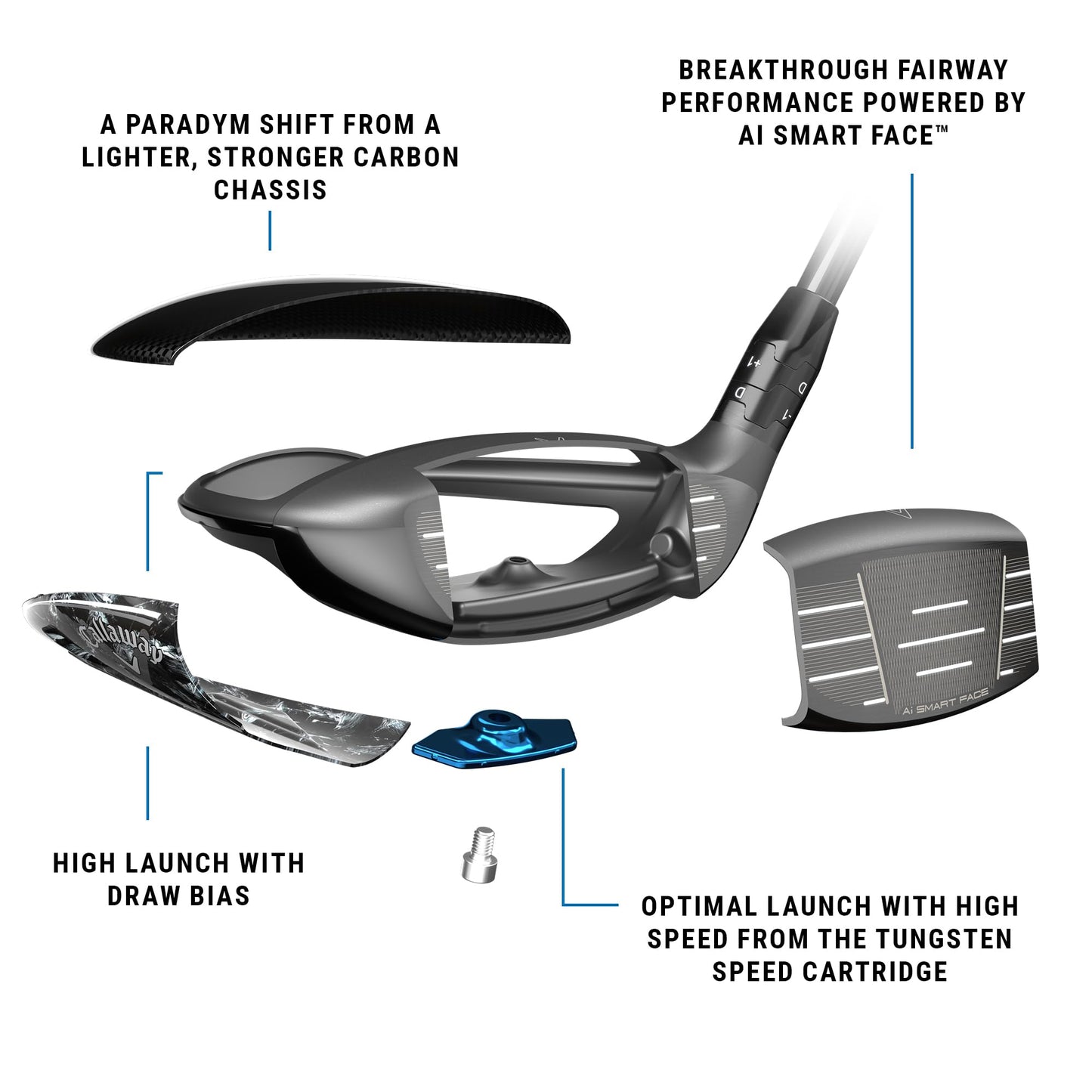 Callaway Golf Paradym Ai Smoke Max D Fairway Wood (Right Hand, Tensei 65G, 3 Wood, Regular)